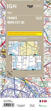 Carte VFR IGN France 2025