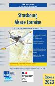 Carte aéronautique VFR de la région Strasbourg-Alsace-Lorraine 2024