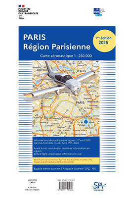 VFR chart for Paris aera 2025 edition 1