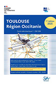 Carte aéronautique VFR de Toulouse région Occitanie 2025 édition 1