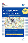 Carte aéronautique VFR de la région Strasbourg-Alsace-Lorraine 2025 édition 1