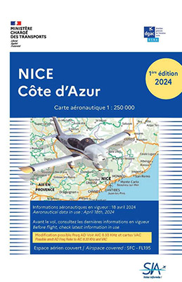 Carte aéronautique VFR de Nice 2024