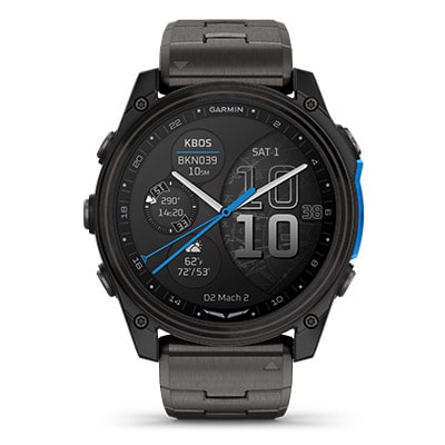 Garmin D2™ Mach 2 – Montre Avion Titane DLC 51 mm avec Cartographie Avancée & Autonomie 26 Jours