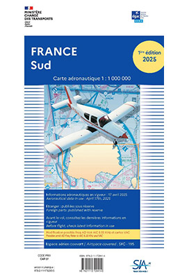Carte aéronautique VFR Million du Sud de la France 2025 édition 1