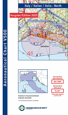 Carte VFR Italie du Nord 2025