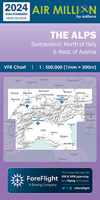 Carte VFR Alpes Air ZOOM+ 2024