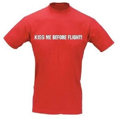 T-shirt KISS ME BEFORE FLIGHT - Homme