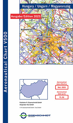 Carte VFR OACI Hongrie 2025