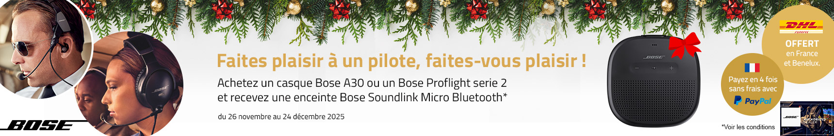 casque aviation bose A30